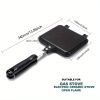 1pc Sandwich Maker Non-stick Grilled Sandwich Double Sided Frying Pan; Bread Toast Breakfast Pan Omelette Pan Outdoor Camping Baking Pan Kitchen Supp