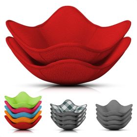 2 Pcs Red Microwave Bowl Holder 7.5 Ã—7.5 inch Microwave Bowl Cozy with Durable Heat Resistant Fabric for Hot Dishes Effortless Secure Serving of Hot