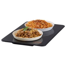 Electric Warming Tray, 16.5" x 11" Portable Tempered Glass Heating Tray with Temperature Range (65-90 Celsius), Perfect for Dinner, Catering, Parties