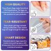Clear Gusseted Poly Bags, 10 x 6 x 20 Inch. Pack of 100 Gusseted Plastic Bags 1 Mil Thick for Favors with Open Top. Clear Plastic Bags for Packaging