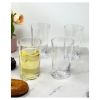Oval Halo Acrylic Glasses Drinking Set of 4 Hi Ball (15oz), Plastic Drinking Glasses, BPA Free Cocktail Glasses, Drinkware Set, Plastic Water Tumbler