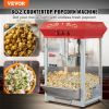 Popcorn Maker, 850W Popcorn Popper Machine, 8 Oz Kettle Makes 48 Cups per Batch, Countertop Popcorn Maker with Tempered Glass, Includes 4 Scoops, Mov