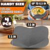 4 Pcs Microwave Bowl Holders for Hot Food 7.5 inch Gray Microwave Bowl Cozy Holders for Safe & Easy Handling of Hot Bowls Saucers & Cups Machine Wash