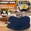 4 Pcs Microwave Bowl Cozy Holders Deep Navy Blue Microwave Bowl Holders for Hot Food Protect Hands from Hot Dishes Soft & Heat Resistant Fabric for S