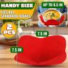 2 Pcs Red Microwave Bowl Holder 7.5 Ã—7.5 inch Microwave Bowl Cozy with Durable Heat Resistant Fabric for Hot Dishes Effortless Secure Serving of Hot