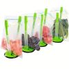Bag Holder For Plastic Bags, Sandwich Holder, Food Storage Bags Clip, Best Opener For Freezer & Storage Baggie, Ideal Plastic Kitchen Gadget, No Hass