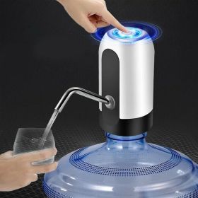 Water Bottle Switch Pump Electric Automatic Universal Dispenser 5 Gallon USB USB Water Pump Dispenser Automatic Drinking Water Bottle Pump 2/3/4/5 Ga (Color: White)