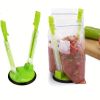 Bag Holder For Plastic Bags, Sandwich Holder, Food Storage Bags Clip, Best Opener For Freezer & Storage Baggie, Ideal Plastic Kitchen Gadget, No Hass